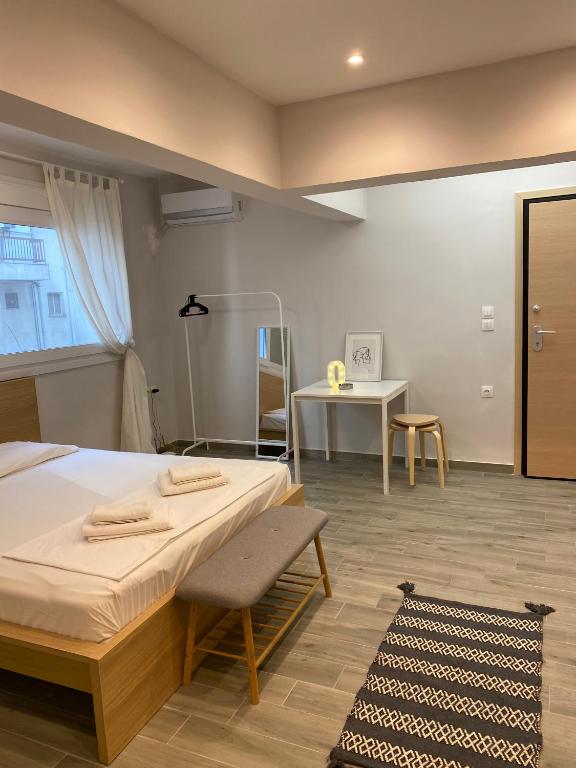 Posteľ alebo postele v izbe v ubytovaní Design downtown suite (K2)