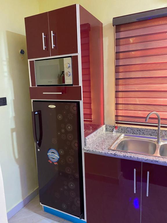 Kuchyň nebo kuchyňský kout v ubytování MOK Apartments & Suites