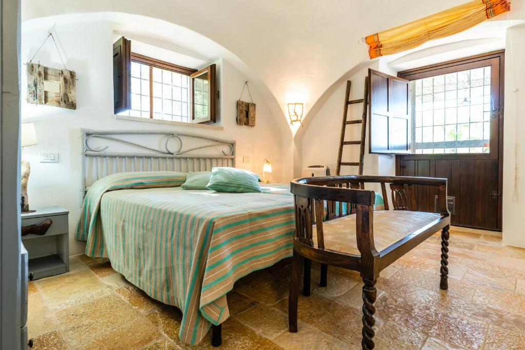 Postel nebo postele na pokoji v ubytování Sopra i Sassi - Villa & Trulli