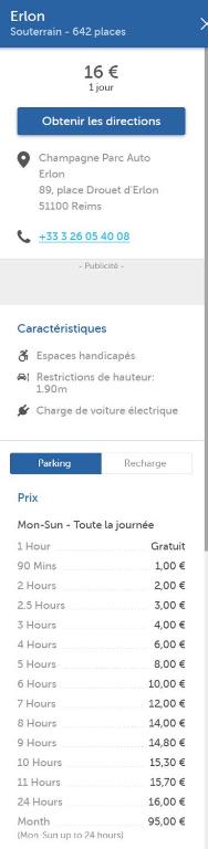 a screenshot of a cell phone screen with a list of errors at Maputo - Appartement climatisé in Reims