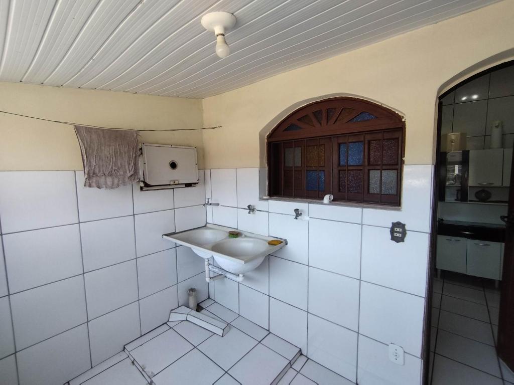 Phòng tắm tại Seu Apto na Praia da Costa 1 Todo Seu Grande Completo Centro Excelente Localização