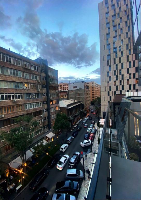 Nespecifikovaný výhled na destinaci Jerevan nebo výhled na město při pohledu z hotelu