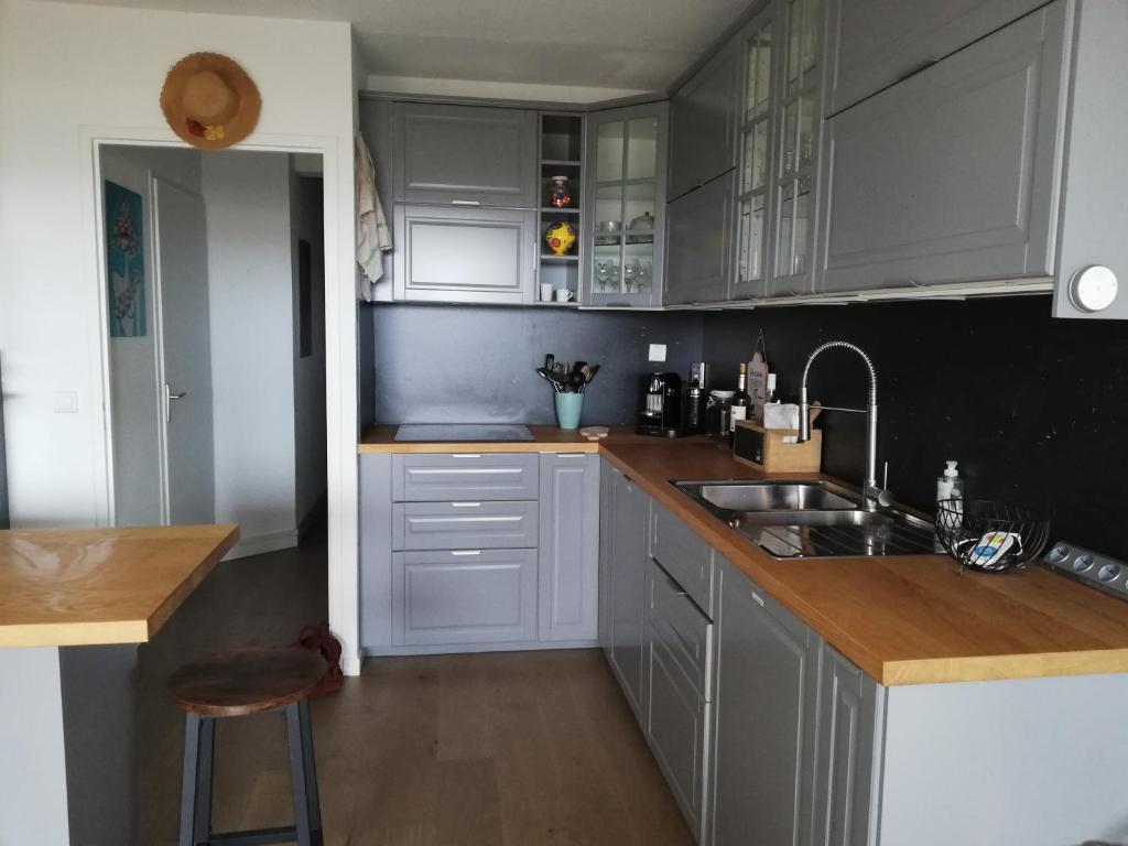 Kuchyň nebo kuchyňský kout v ubytování Studio cosy