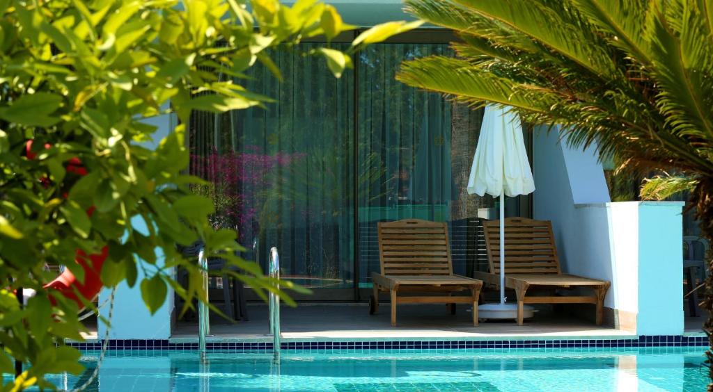 Bazén v ubytování Side Star Elegance Hotel - Ultra All Inclusive nebo v jeho okolí