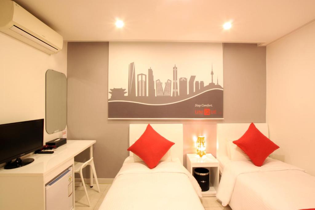 TV a/nebo společenská místnost v ubytování Jn Park Hotel Dongdaemun