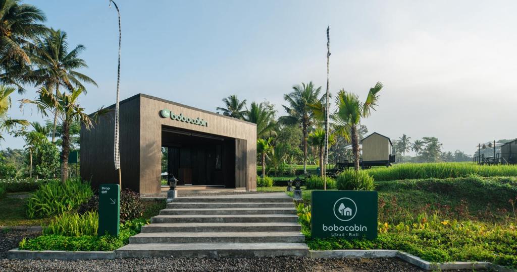Zahrada ubytování Bobocabin Ubud, Bali