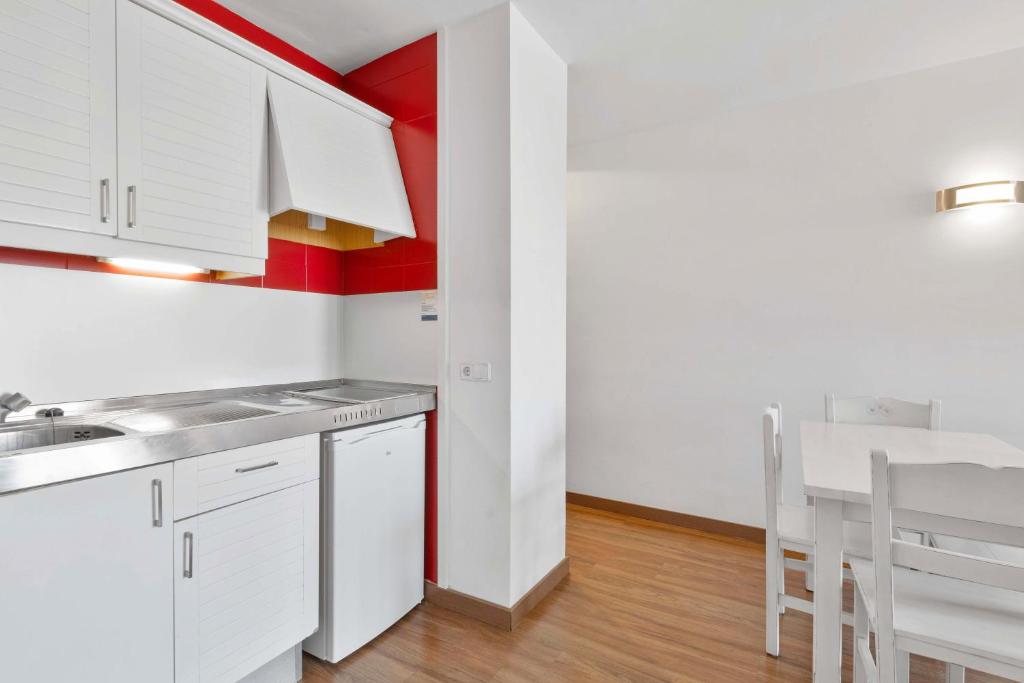 Kuchyň nebo kuchyňský kout v ubytování Apartamentos Pabisa Orlando