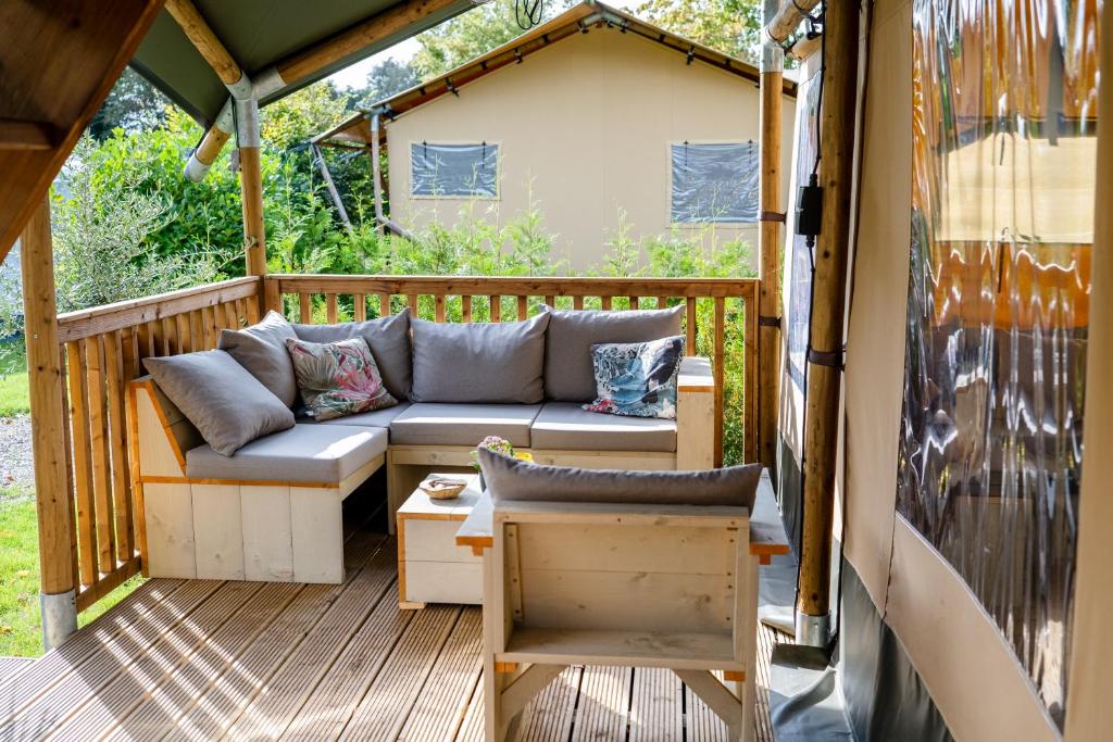Posezení v ubytování Camping Vossenberg - op de Veluwe!