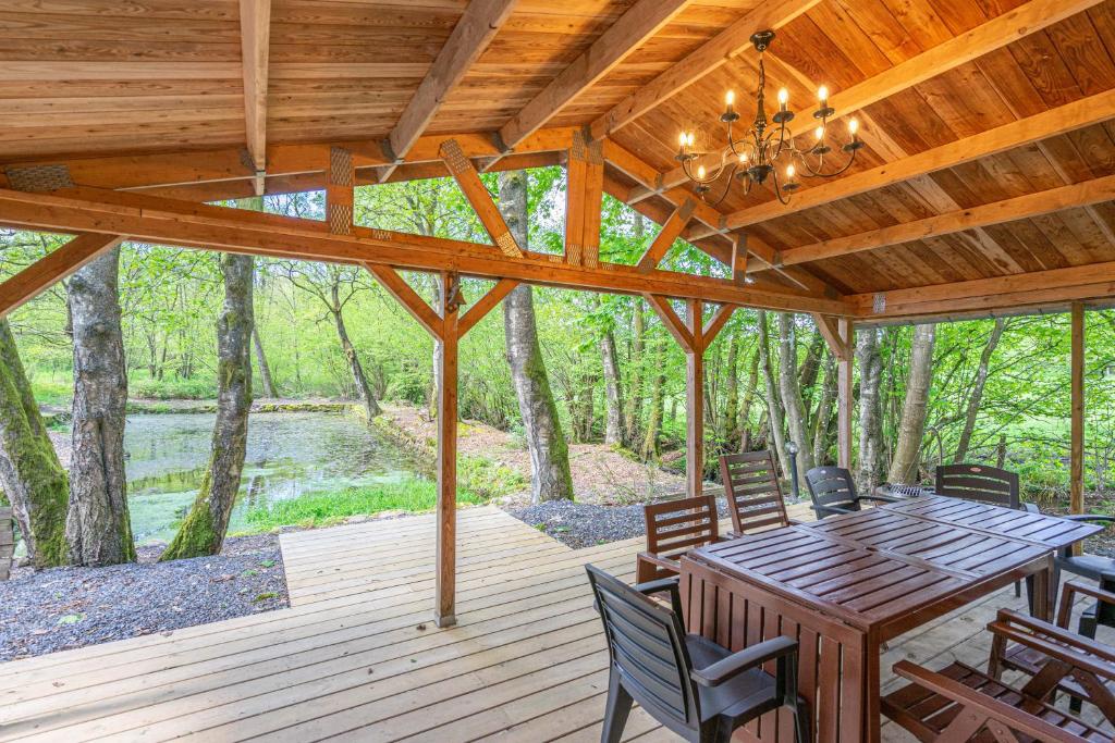 Zahrada ubytování Gîte Castor