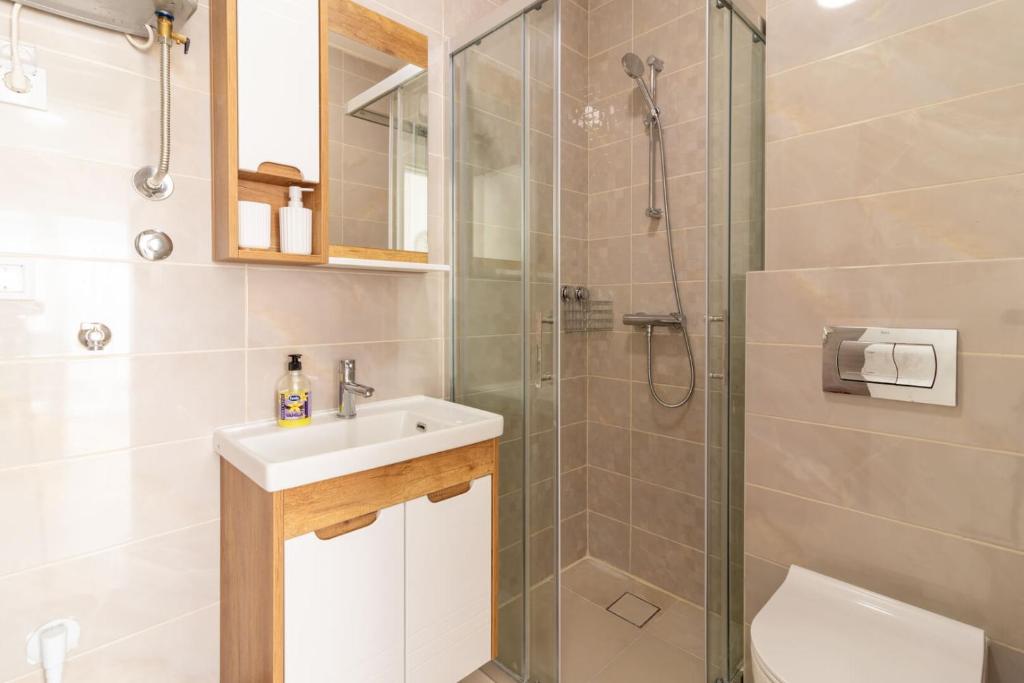 Koupelna v ubytování Apartman Diva 5 Divčibare