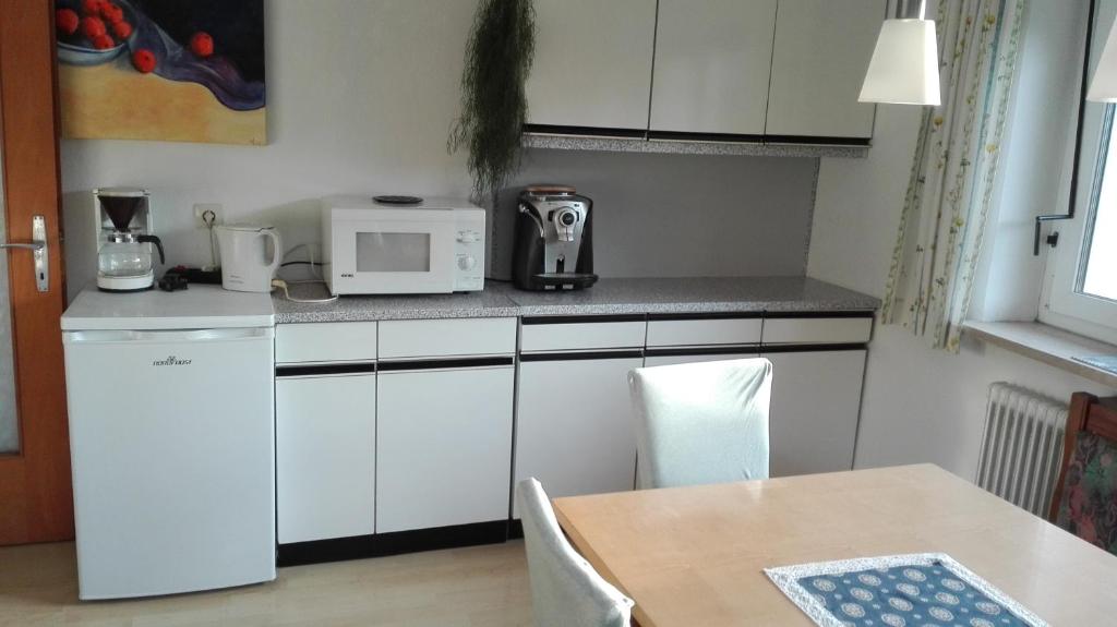 Kuchyň nebo kuchyňský kout v ubytování Haus Agerer FEWO 2. Stock
