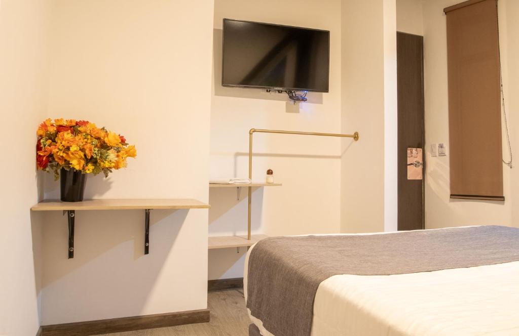 TV a/nebo společenská místnost v ubytování Hotel Wess