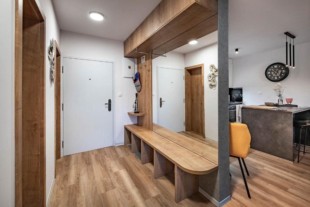 Kuchyň nebo kuchyňský kout v ubytování Apartments Centrum Hviezdoslav