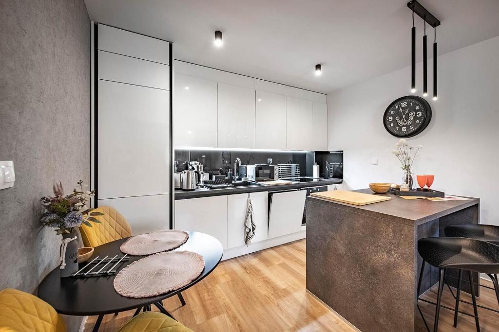Kuchyň nebo kuchyňský kout v ubytování Apartments Centrum Hviezdoslav