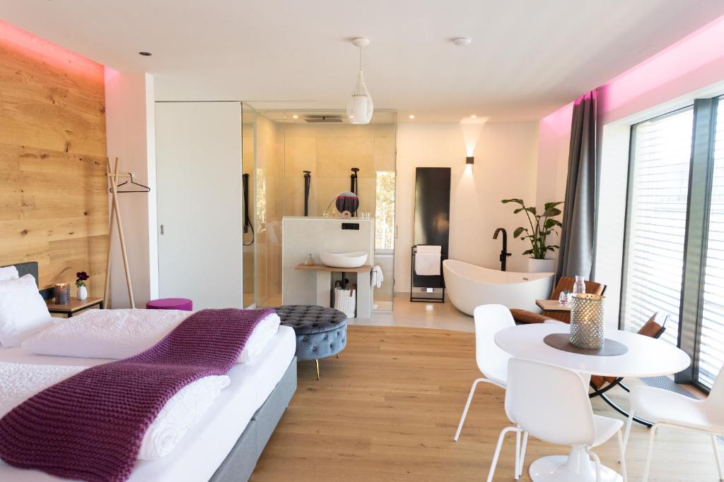 Postel nebo postele na pokoji v ubytování mariaAPPARTMENTS