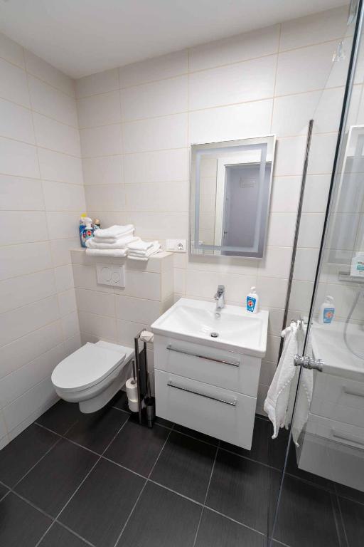 Koupelna v ubytování Casa Rust