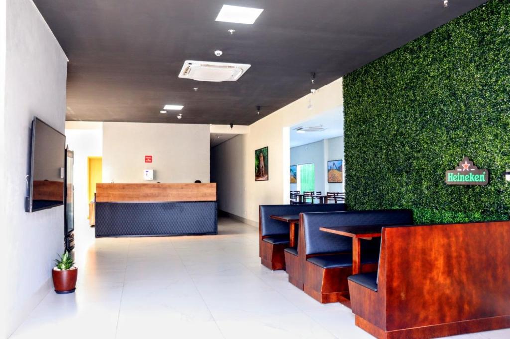 Kuchyň nebo kuchyňský kout v ubytování Hotel Fly - Aeroporto Cuiabá