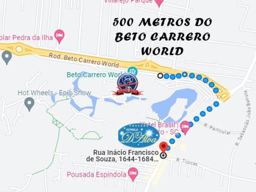 a map of the metro caracas world at Pousada Estrela Dalva in Penha