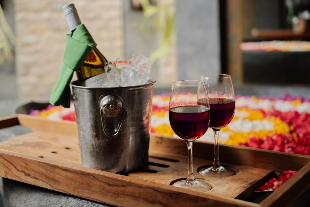 Nápoje v ubytování Gynandha Ubud Cottage