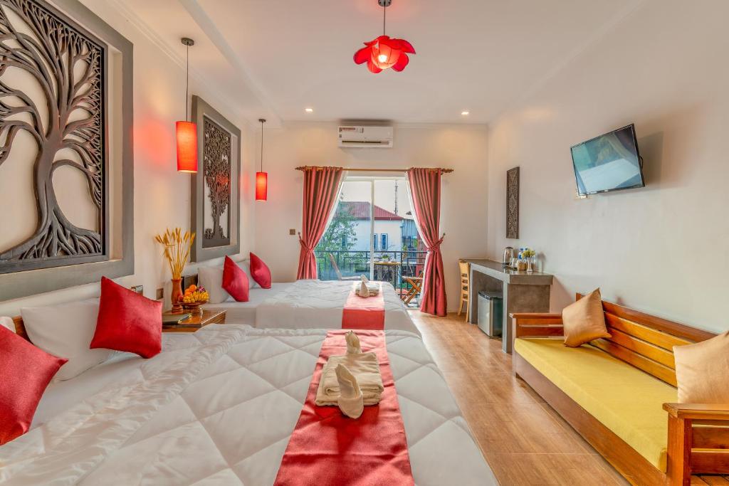 Posezení v ubytování Angkor Rithy Boutique