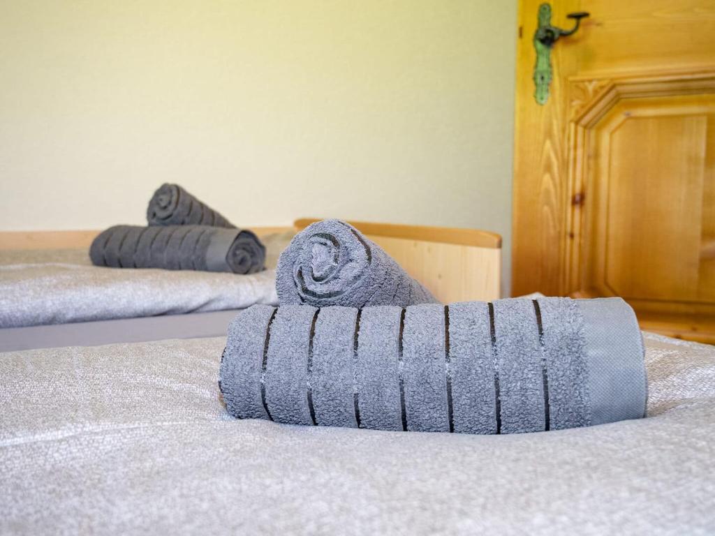 Postel nebo postele na pokoji v ubytování Holiday flat with National Park Card included