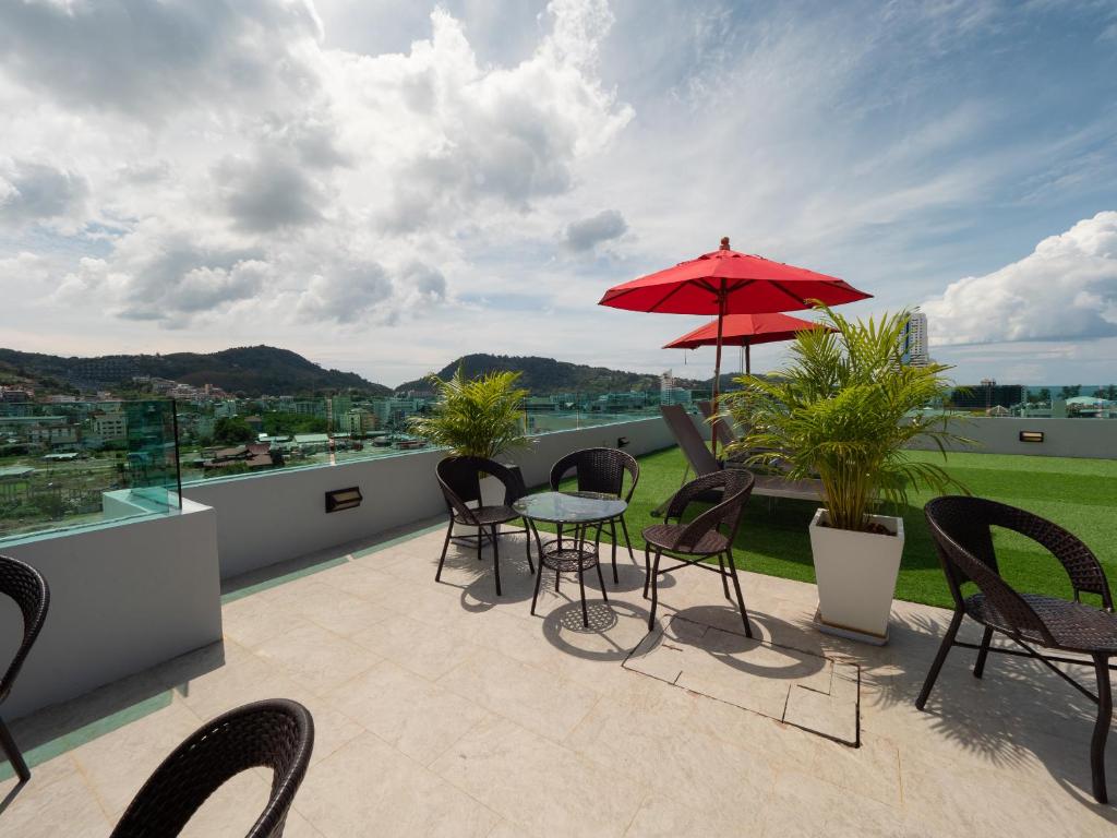 Ein allgemeiner Bergblick oder ein Berglick von des Hotels aus