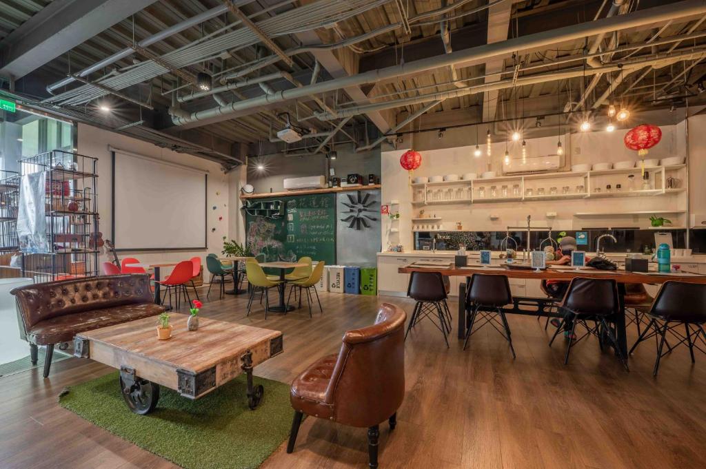 Posezení v ubytování Light Hostel Hualien