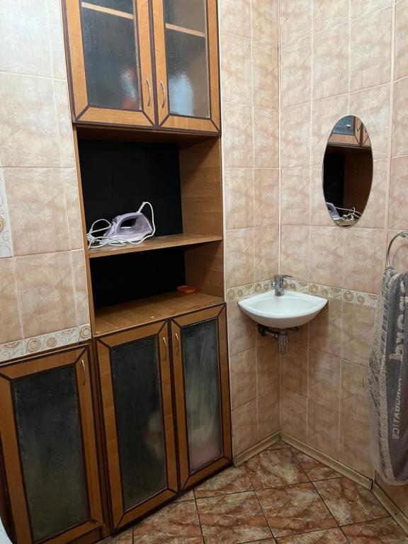 Koupelna v ubytování ArArAt-OSOKORKI Hostel KYIV