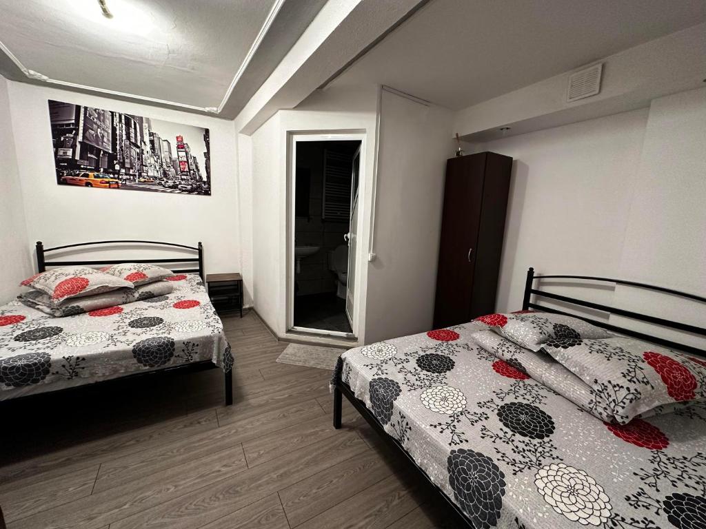 Cama o camas de una habitación en Casa Bucovineană