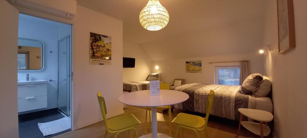 Posezení v ubytování B&B Les Lits de Nohaipré