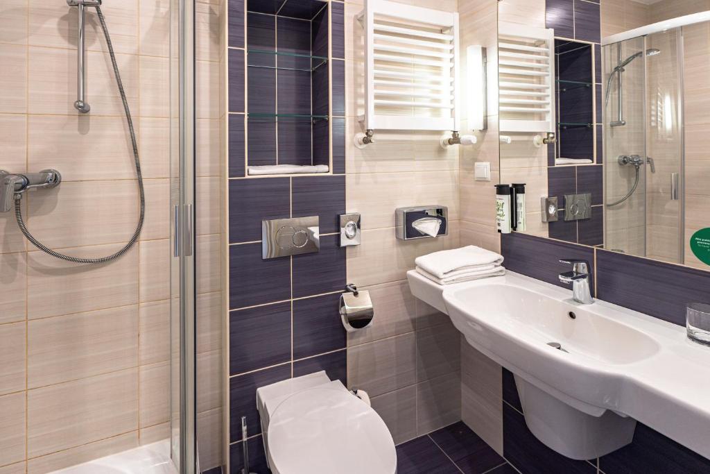Koupelna v ubytování Hotel Metropol