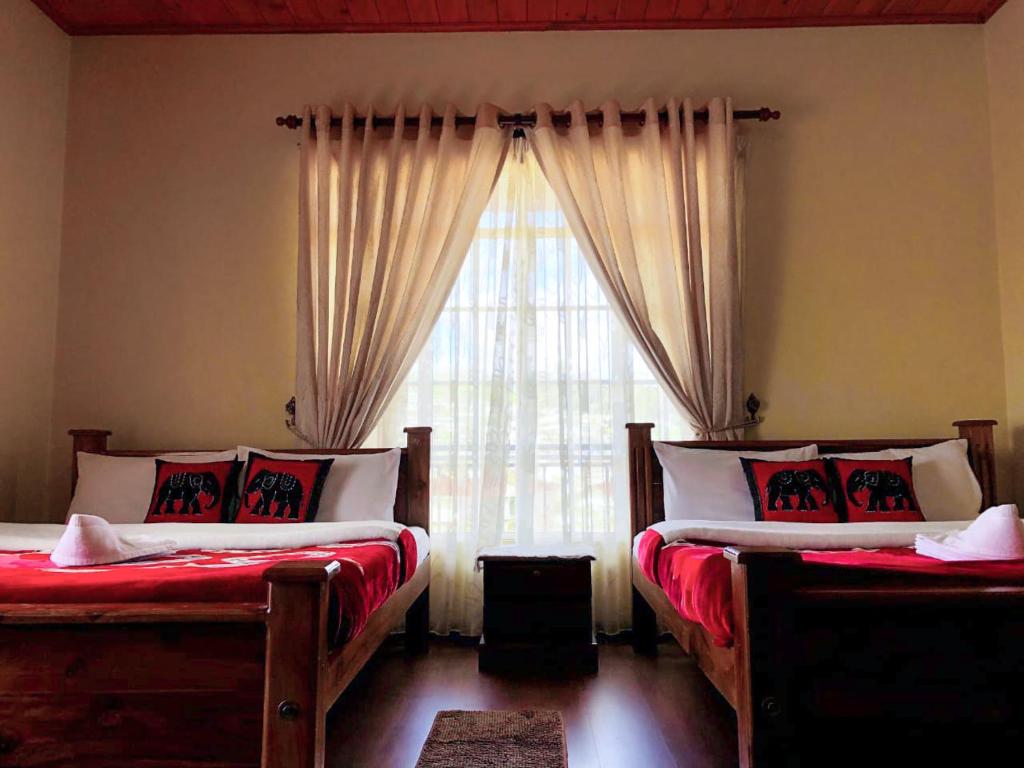 Letto o letti in una camera di Shevyhaws