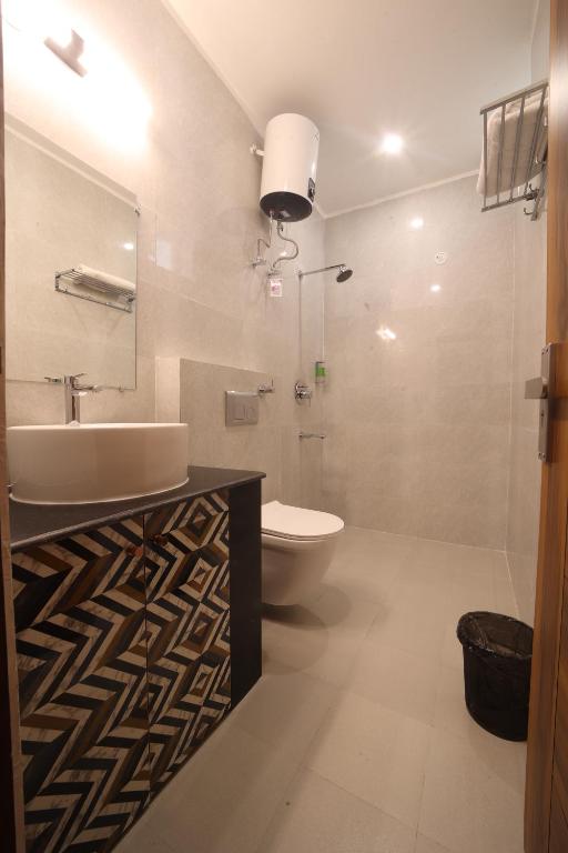Koupelna v ubytování Hotel Mahadev Rishikesh