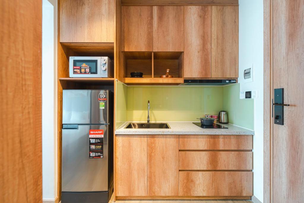 Kuchyň nebo kuchyňský kout v ubytování TTR Central Apart Hotel