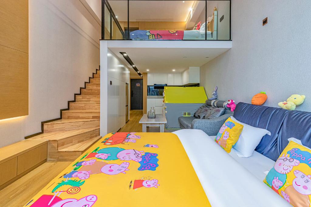 Kunming Dianchi Mideel International Apartment - South Asian Style Fuhai Metro - Salle Familiale De Luxe