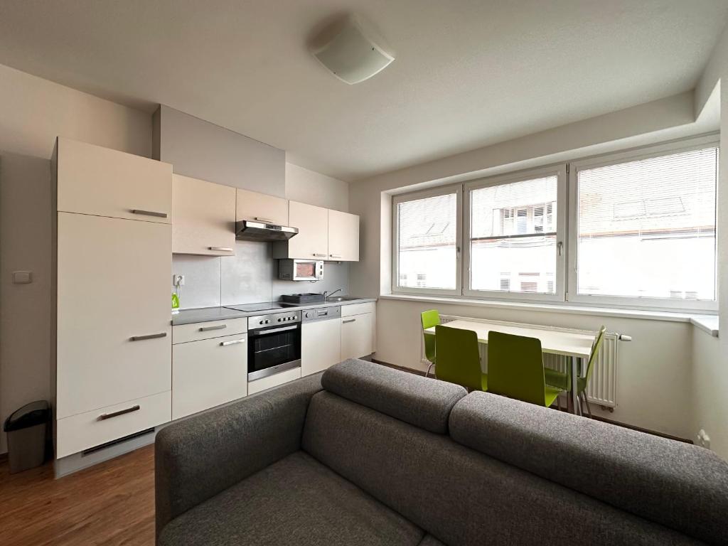 Kuchyň nebo kuchyňský kout v ubytování Apartmán AB kryté parkování zdarma