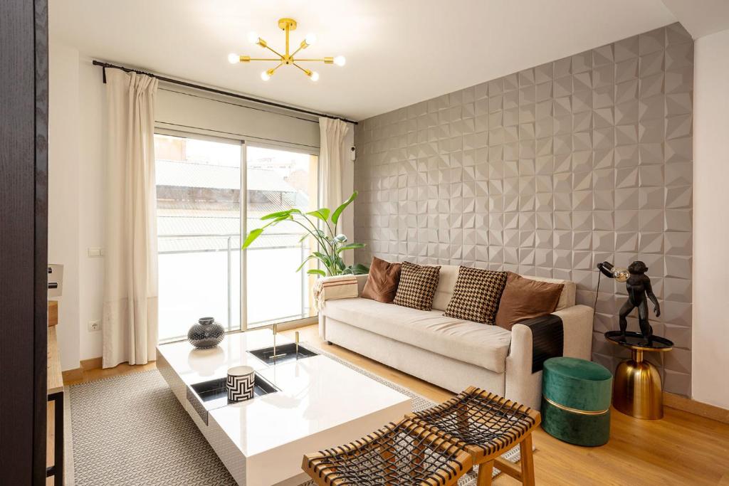 Posezení v ubytování Modern apartment near Pl. España