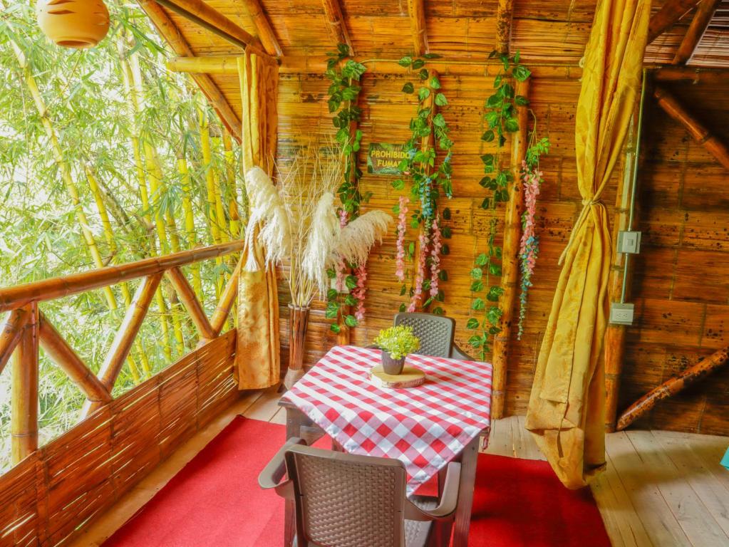 Balkón nebo terasa v ubytování Glamping Río Claro