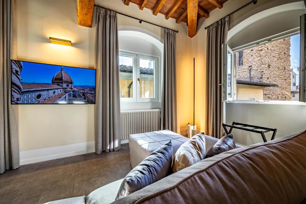Televiisor ja/või meelelahutuskeskus majutusasutuses Dimora Collection - Le Torri - Boutique Luxury Suites - Adults Only