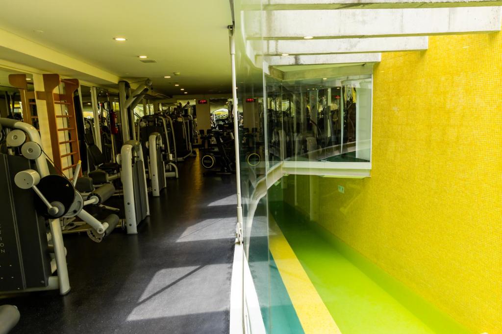 Fitness centrum a/nebo fitness zařízení v ubytování Hotel Unique