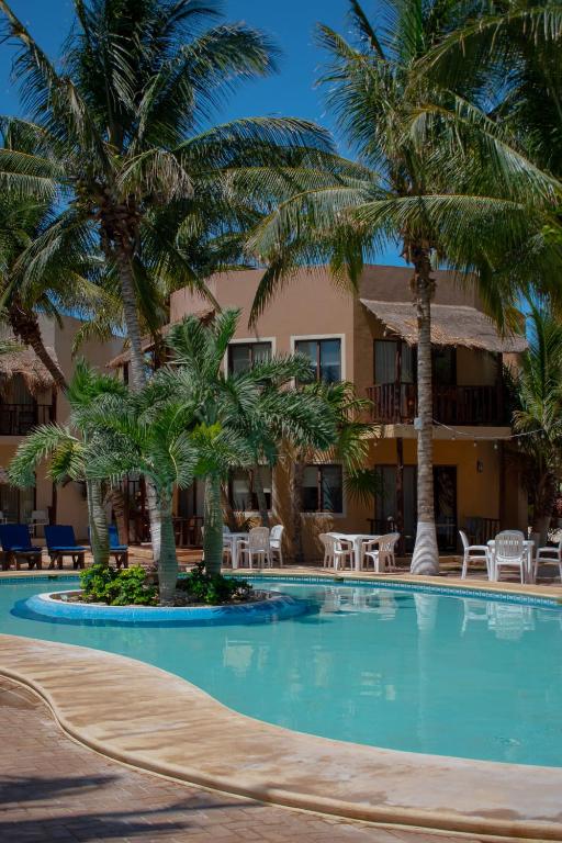 Bazén v ubytování Tecnohotel Beach nebo v jeho okolí