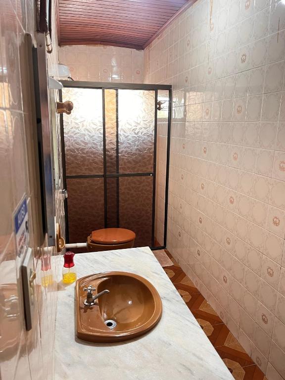 Koupelna v ubytování Hostel Roraima