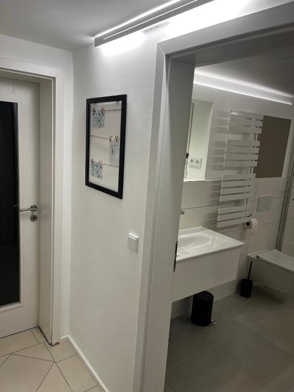 Koupelna v ubytování Anderswo Bad Aibling