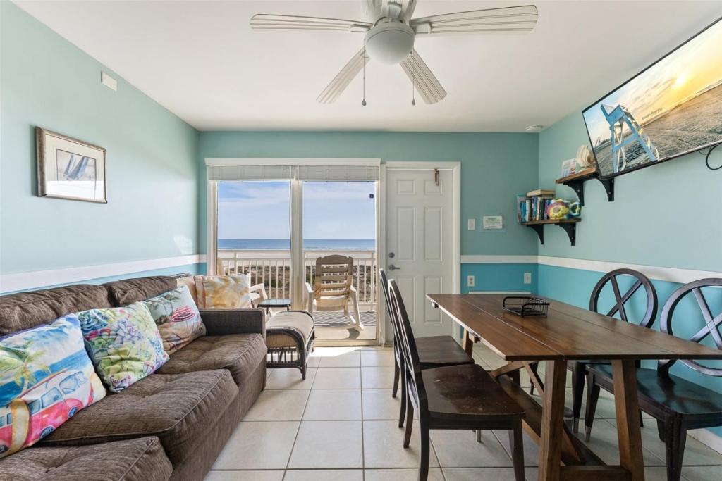 a living room with a couch and a table at 427 E Miami Ave, Unit 509 in Wildwood Crest