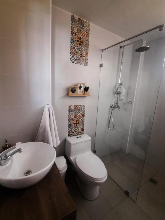 Koupelna v ubytování Hotel Rincon Aleman