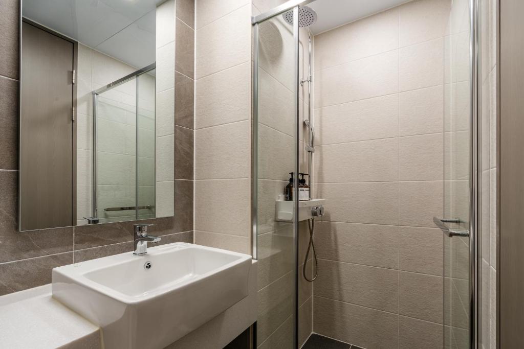 Koupelna v ubytování Radiant Nampo Hotel