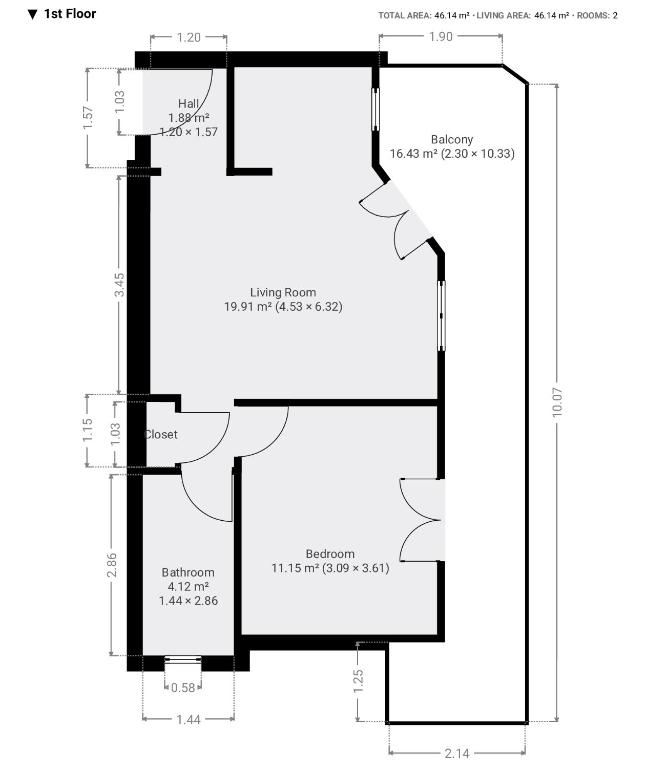 The floor plan of Hannalore - By Ligooria