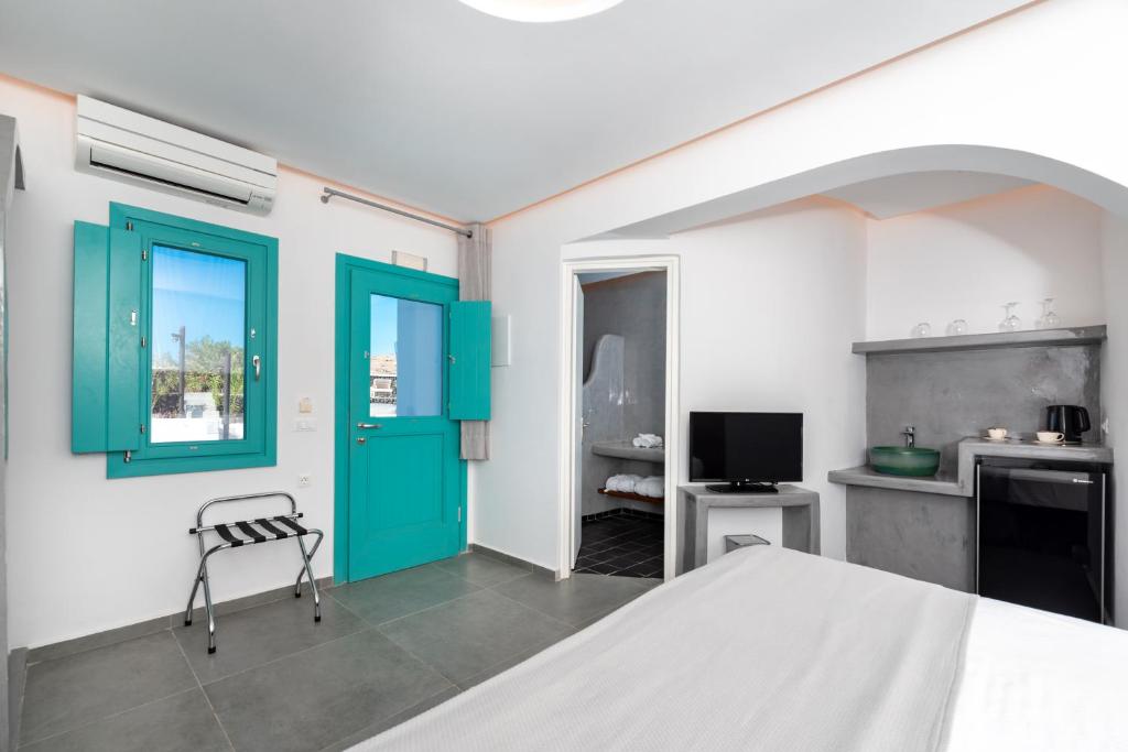 Postel nebo postele na pokoji v ubytování Santa Irina Luxury Sunny Lofts
