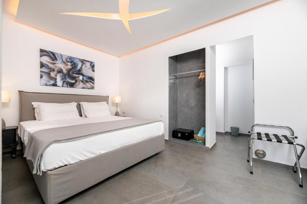 Postel nebo postele na pokoji v ubytování Santa Irina Luxury Sunny Lofts