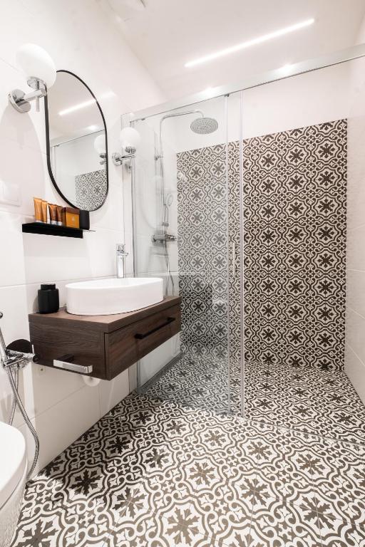Koupelna v ubytování Zámecký Hotel ANTON FLORIAN